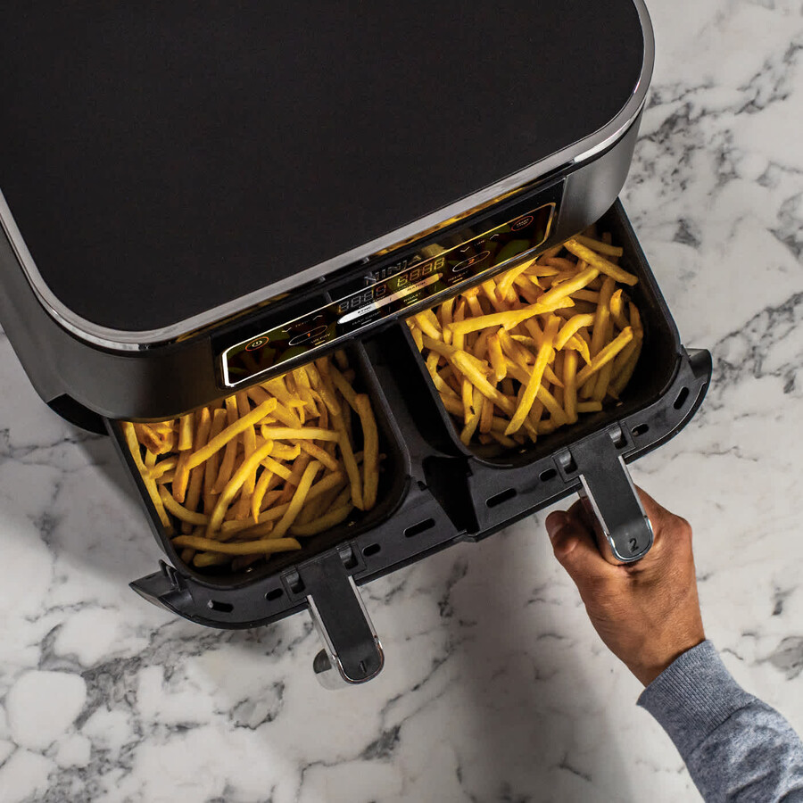 ninja foodi 4-in-1 luchtfriteuse met twee zones 76 liter af200uk