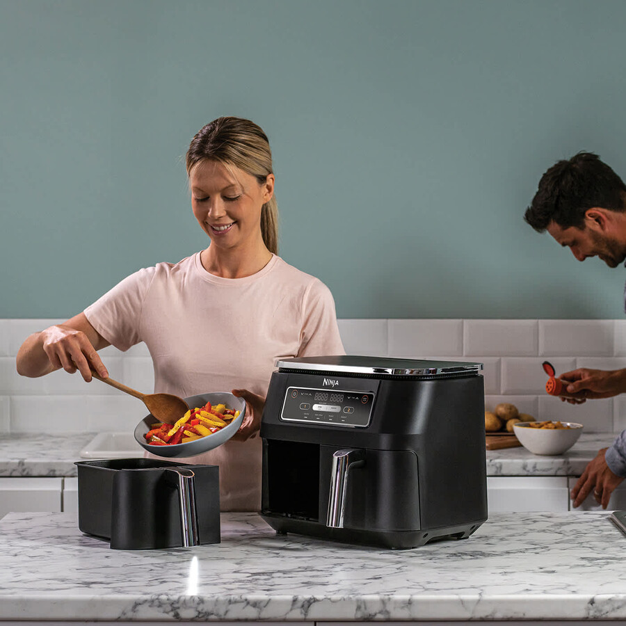 ninja foodi 4-in-1 luchtfriteuse met twee zones 76 liter af200uk