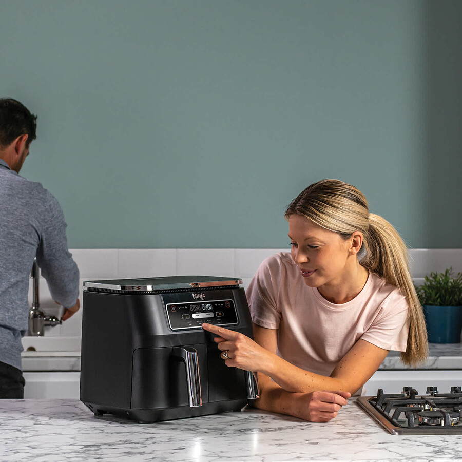 ninja foodi 4-in-1 luchtfriteuse met twee zones 76 liter af200uk