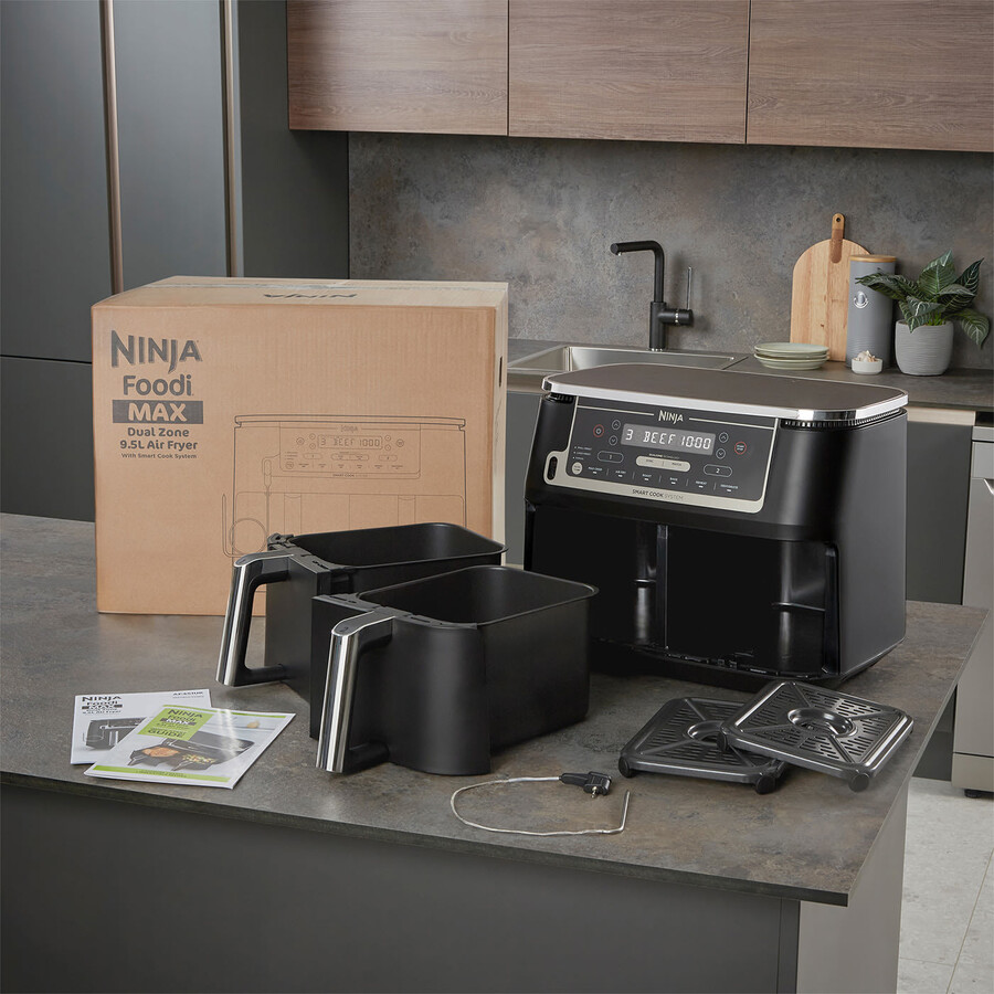 ninja foodi max dual zone airfryer met smart cook system af451uk