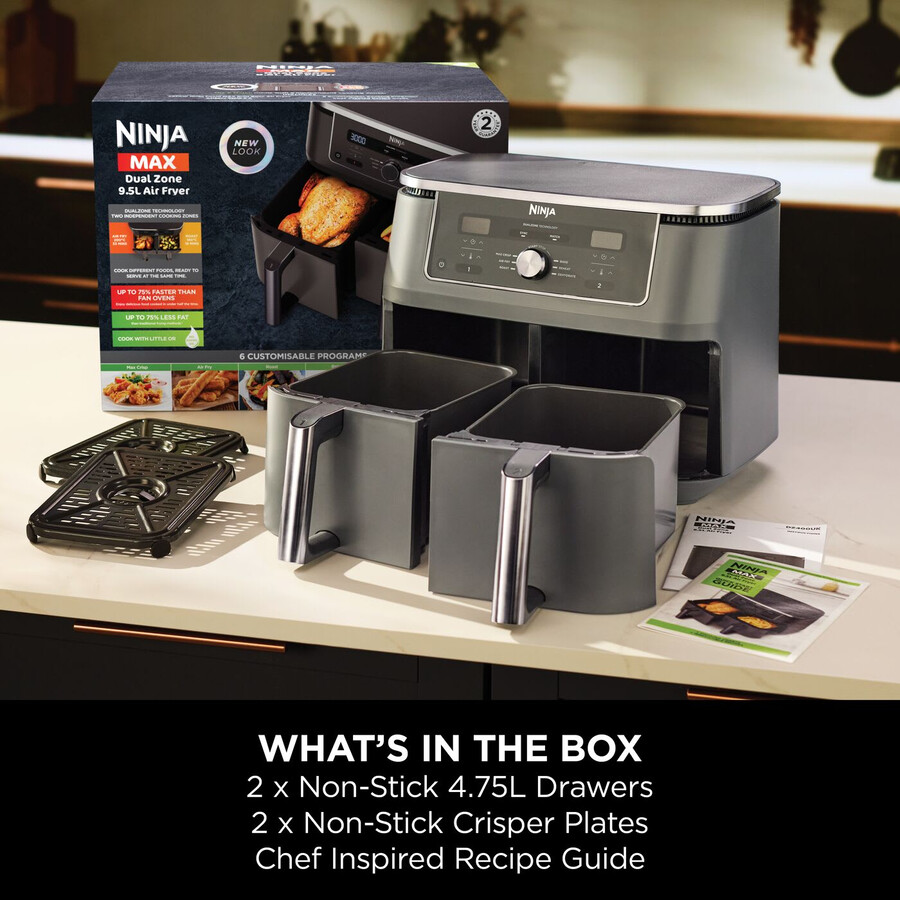 ninja max 6-in-1 dual zone airfryer 95l dz400uk