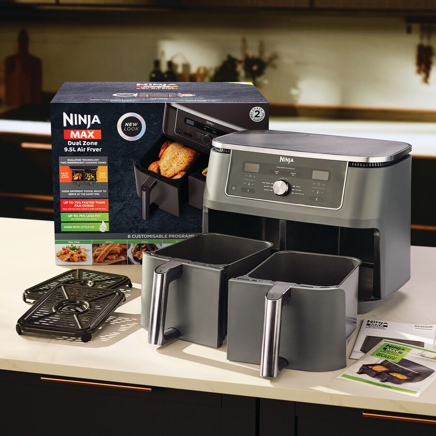 ninja max 6-in-1 dual zone airfryer 95l dz400uk