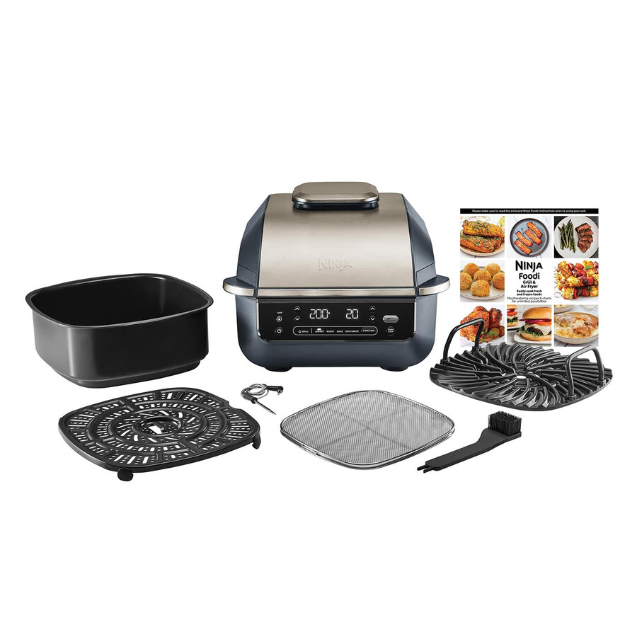 ninja 5-in-1 grill airfryer - cyber space eg351ukcyd