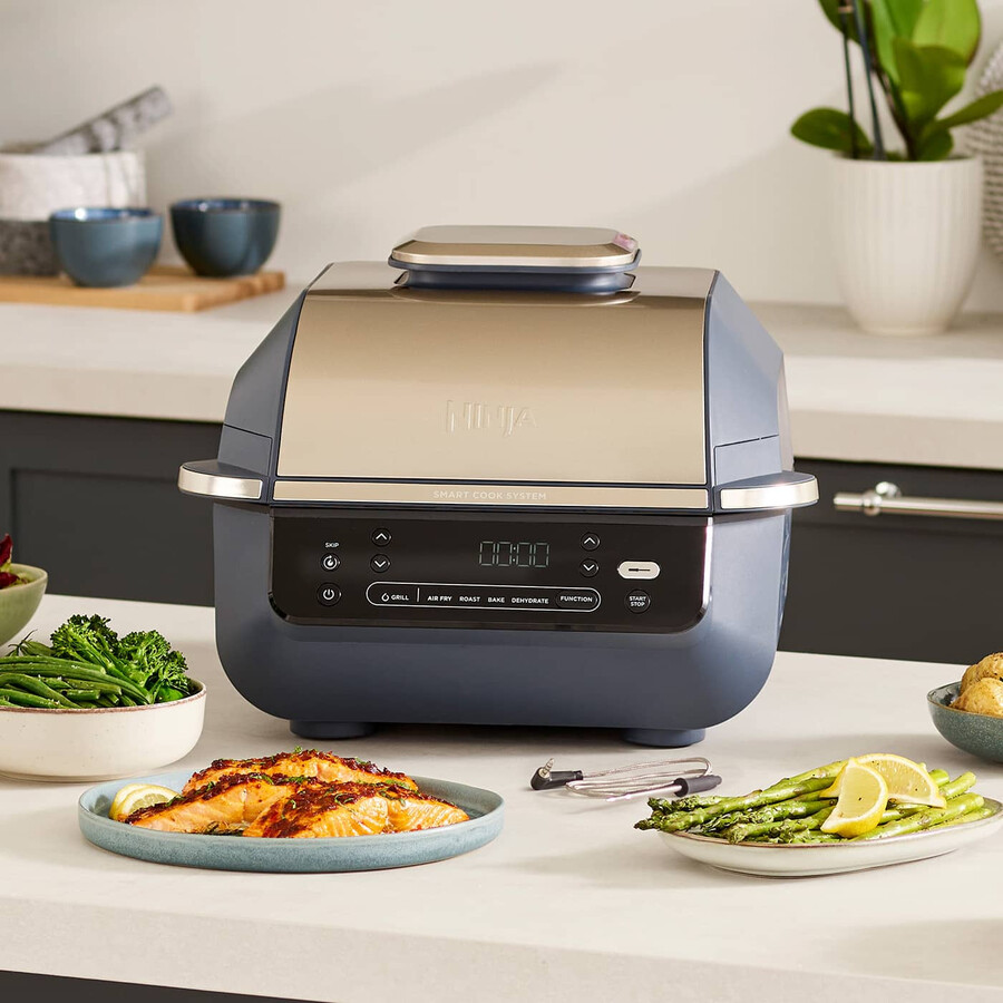 ninja 5-in-1 grill airfryer - cyber space eg351ukcyd