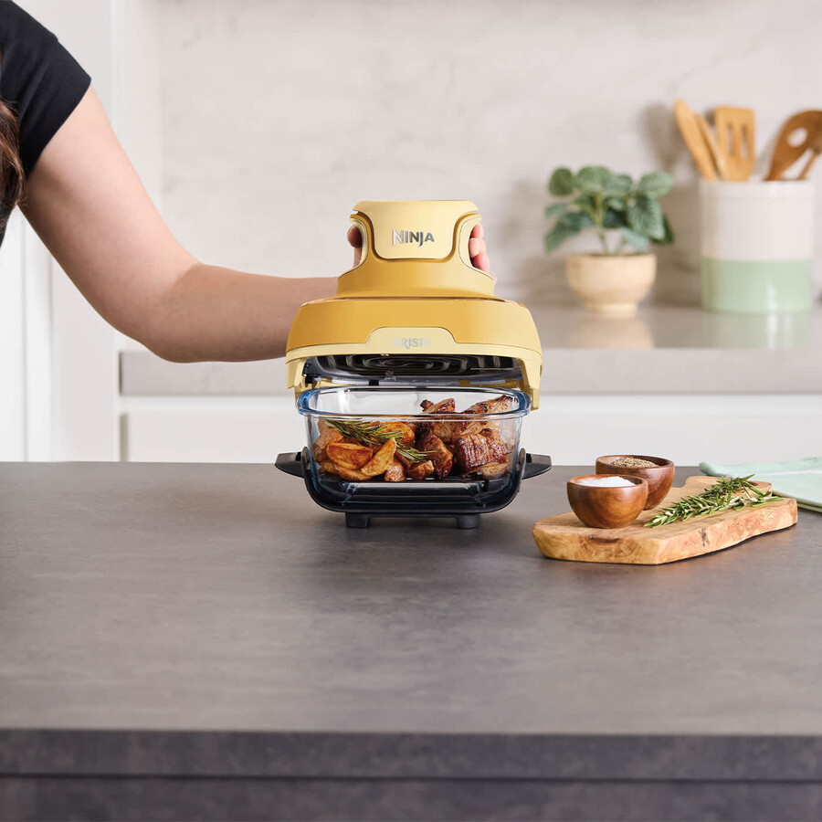 ninja crispi 4-in-1 draagbare glazen airfryer - ginger snap fn101ukgd