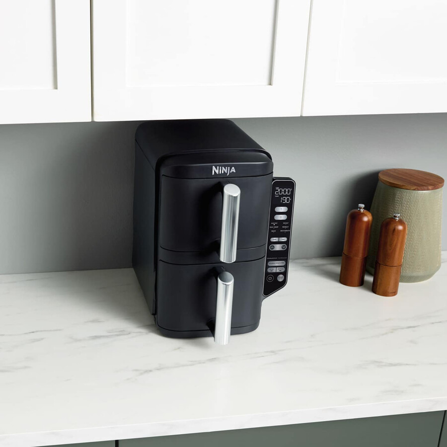 ninja double stack airfryer met 2 lades 76 liter – sl300uk