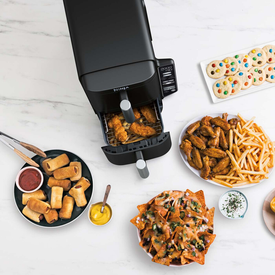 ninja double stack airfryer met 2 lades 76 liter – sl300uk