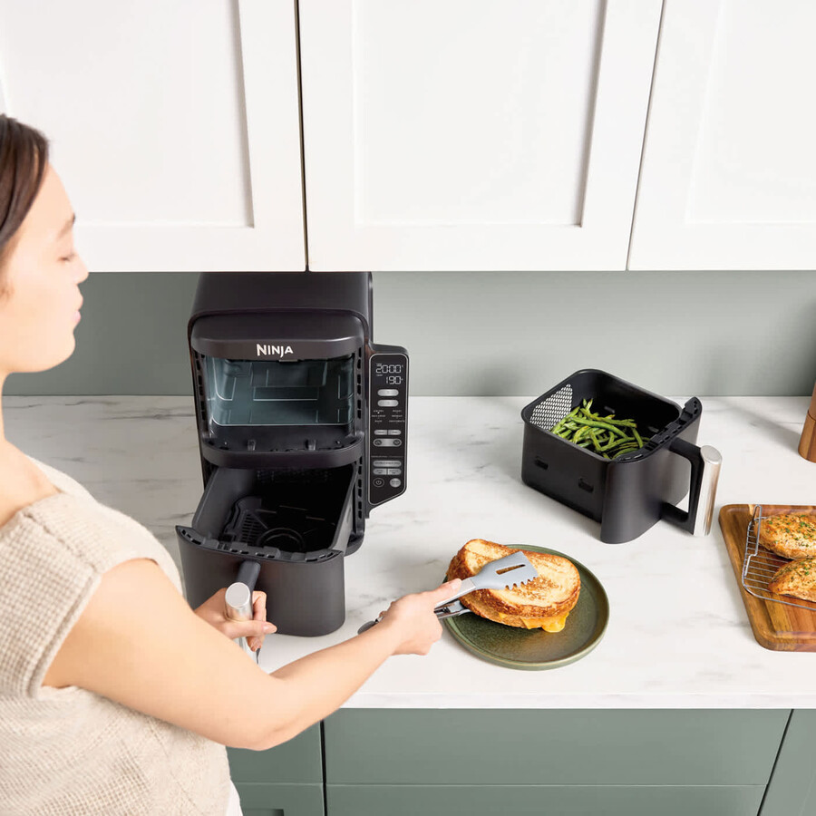 ninja double stack airfryer met 2 lades 76 liter – sl300uk