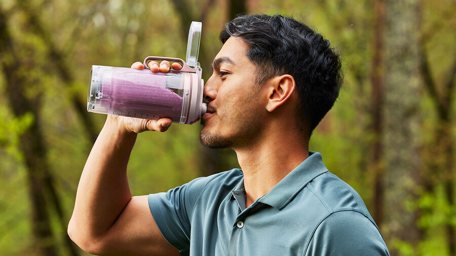ninja blast max draagbare blender - dusty pink bc251ukpk