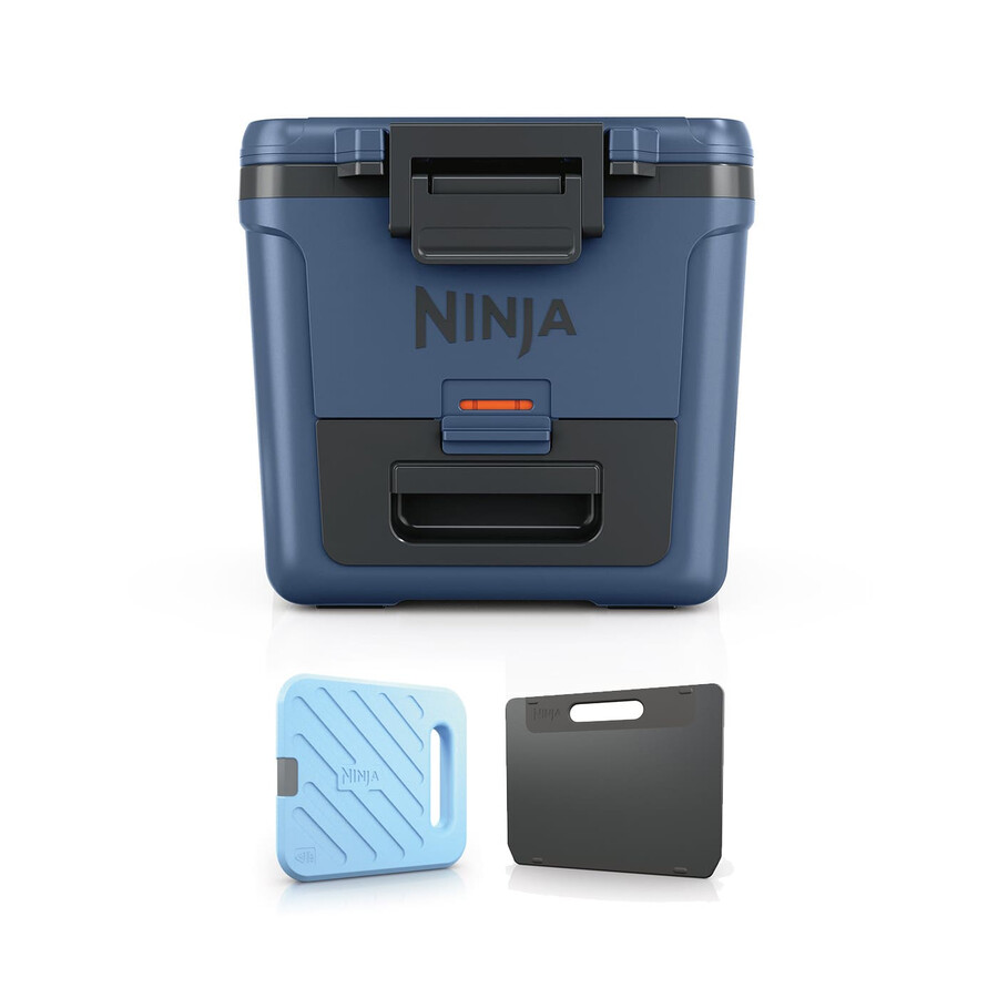 ninja frostvault 30qt28l koelbox op wielen met droogzone lakeshore blue fb230ukbl