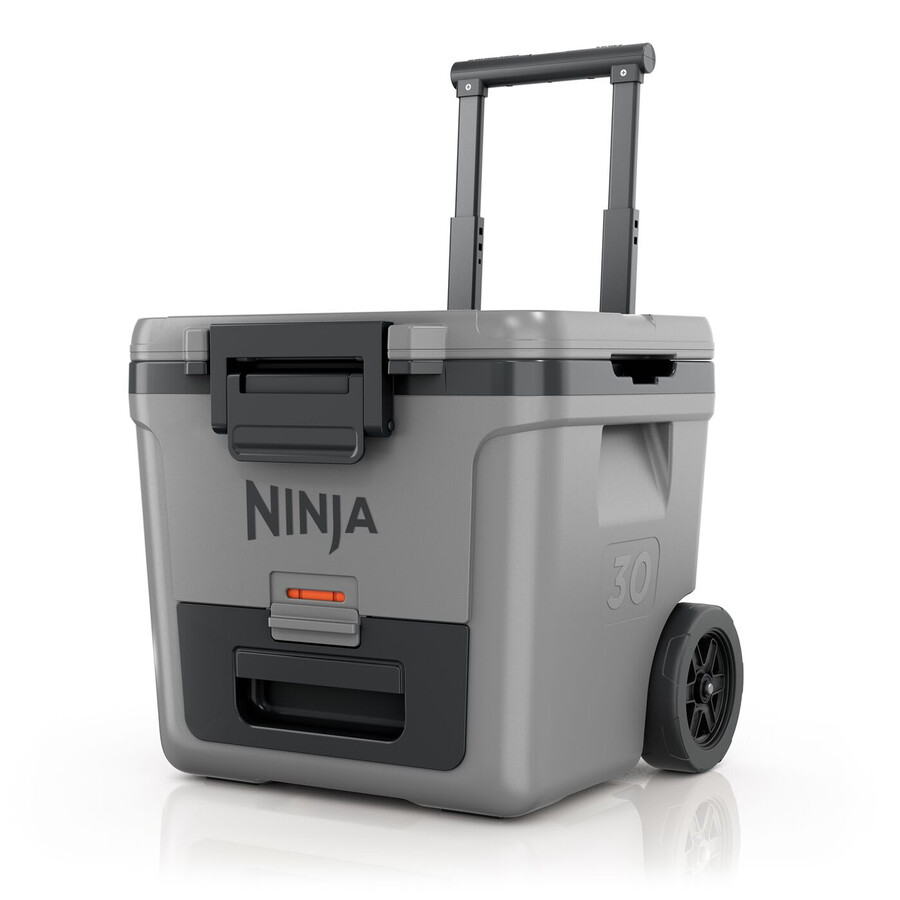 ninja frostvault 30qt28l koelbox op wielen met droogzone leigrijs fb230ukgy