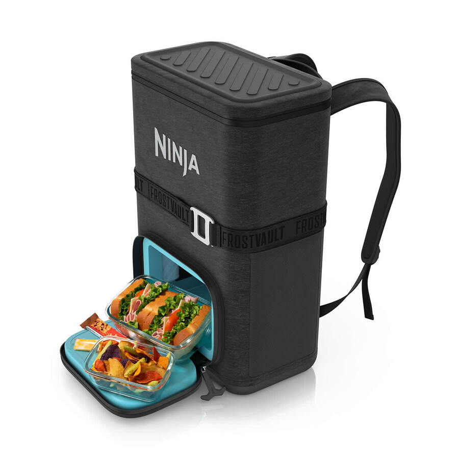 ninja frostvault go rugzakkoeler van 17 liter voor 24 blikjes - antracietgrijs
