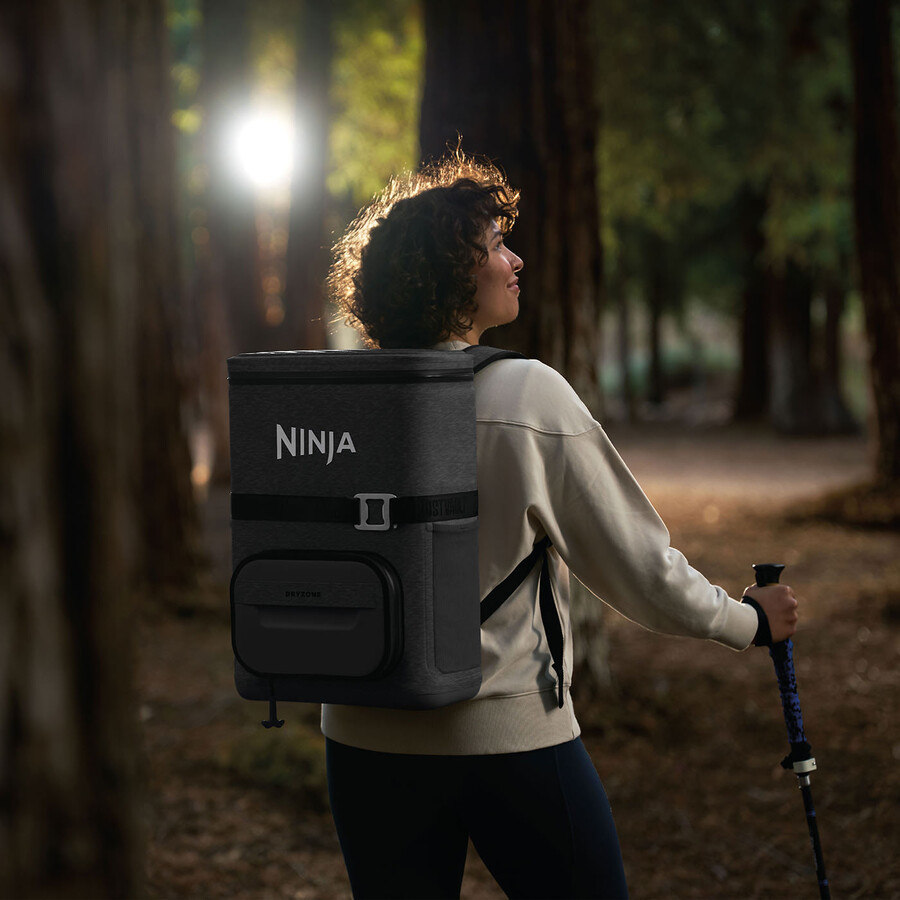 ninja frostvault go rugzakkoeler van 17 liter voor 24 blikjes - antracietgrijs