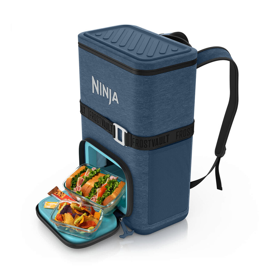 ninja frostvault go 17 liter rugzakkoeler voor 24 blikjes - lakeshore blue