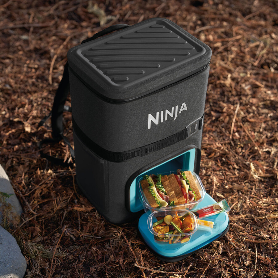ninja frostvault go rugzakkoeler van 23 liter met ruimte voor 36 blikjes - antracietgrijs