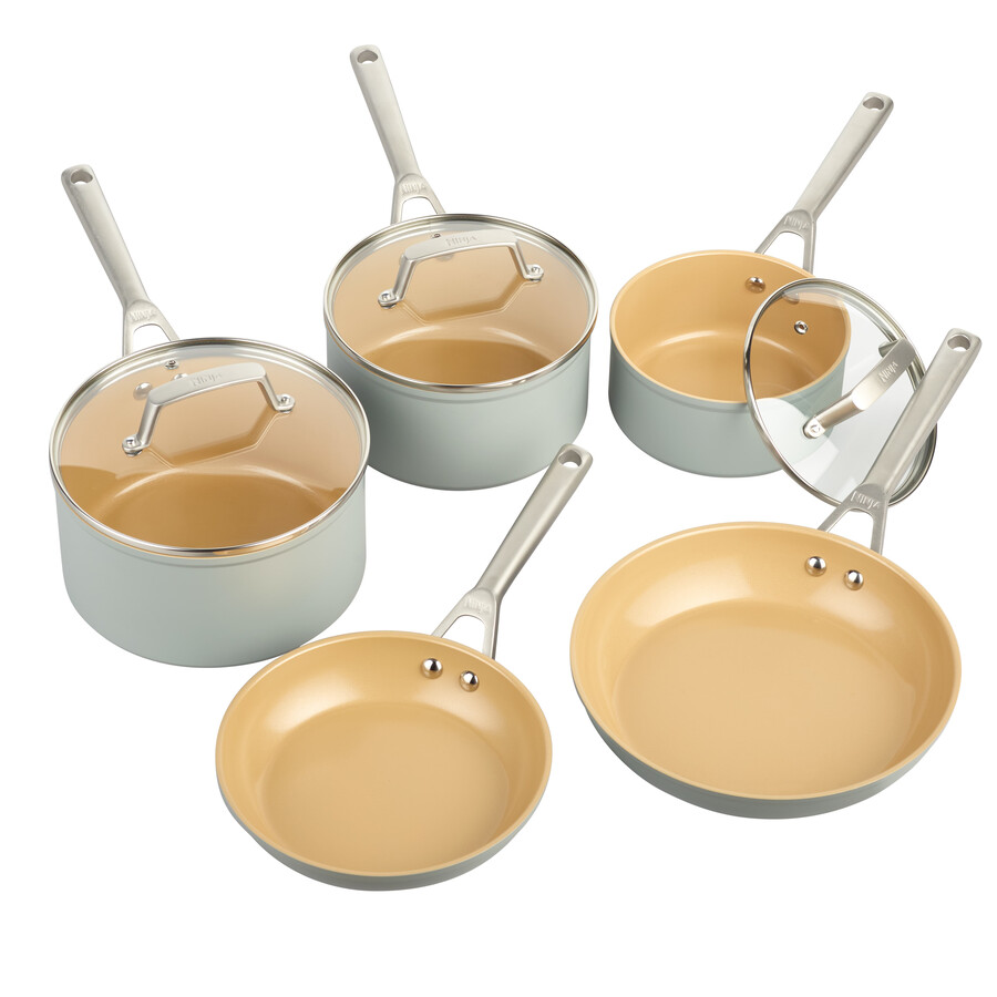 ninja extended life keramische 5-delige koekenpan- en steelpanset - cw95000euukdb