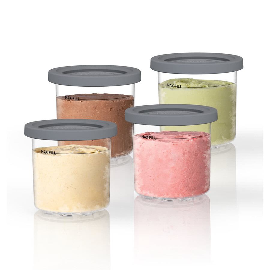ninja creami ijs- en bevroren dessertmaker set van 6 bakjes met deksels in verschillende kleuren