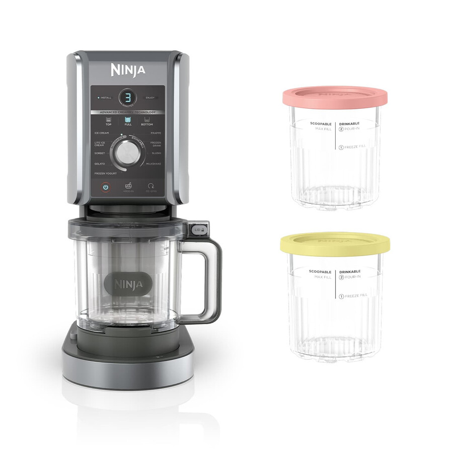 ninja creami deluxe 10-in-1 ijs- en bevroren drankmaker set van 4 bakjes