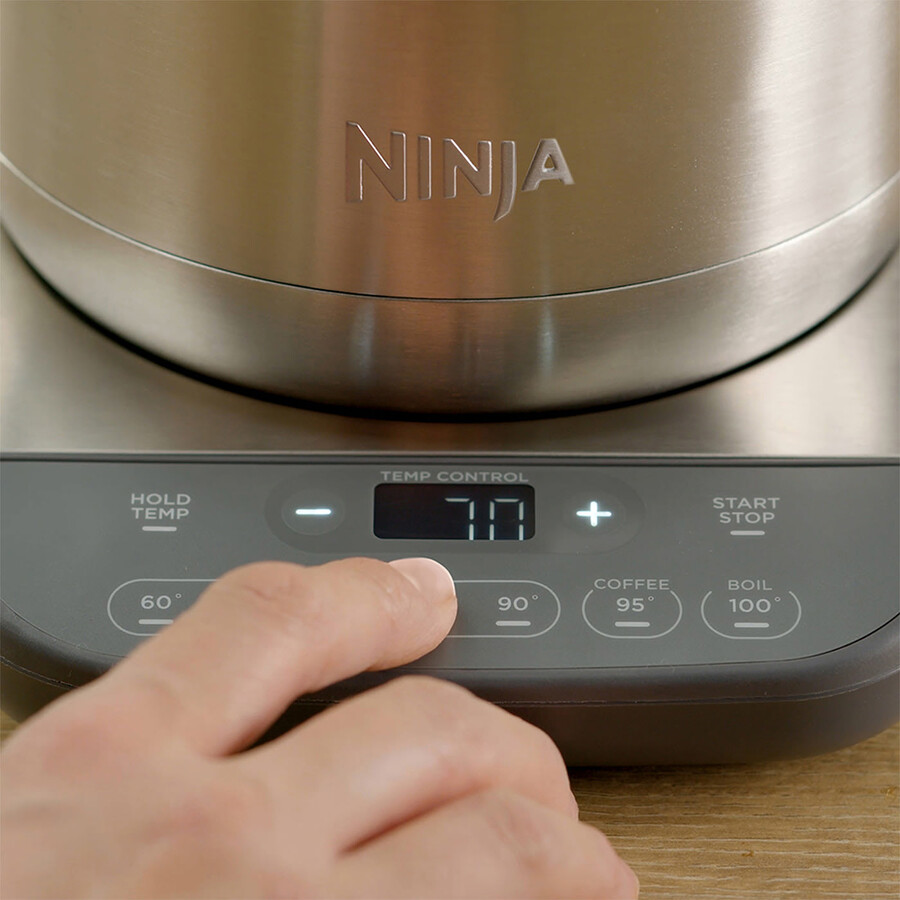ninja roestvrijstalen waterkoker met perfecte temperatuurregeling en snelle kookfunctie – kt201uk