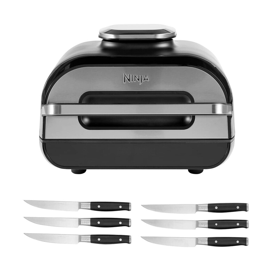 ninja foodi health grill en steakmessen set - ag551steak