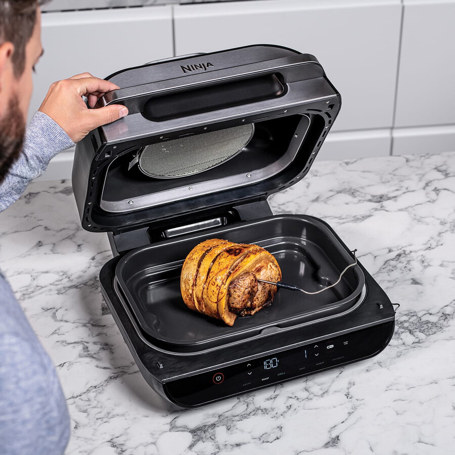 ninja foodi health grill en steakmessen set - ag551steak