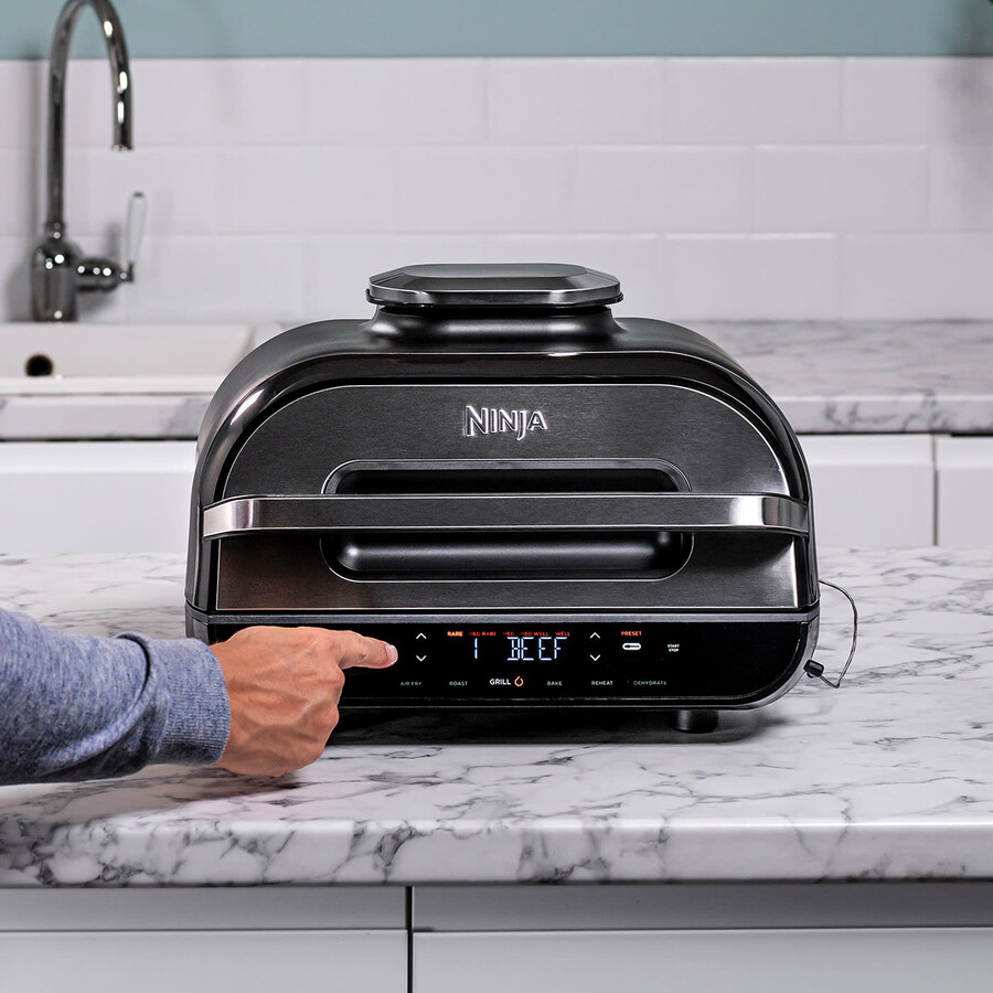 ninja foodi health grill en steakmessen set - ag551steak