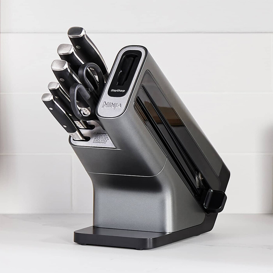ninja foodi staysharp messenblok met geïntegreerde messenslijper 6-delige set k32006uk