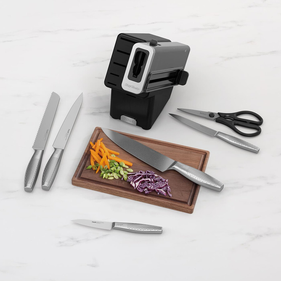 ninja staysharp roestvrijstalen 6-delige messenset met messenblok – k62006euuk