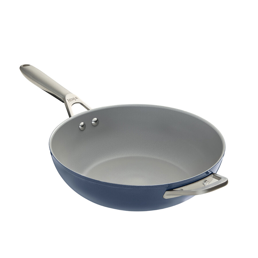 zerostick ceramic pro - wok van 28 cm - middernachtblauw