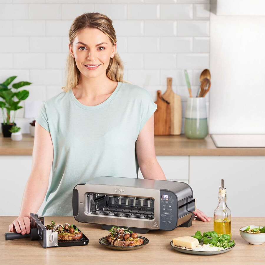 ninja foodi 3-in-1 broodrooster grill panini-pers roestvrij staal st202uk